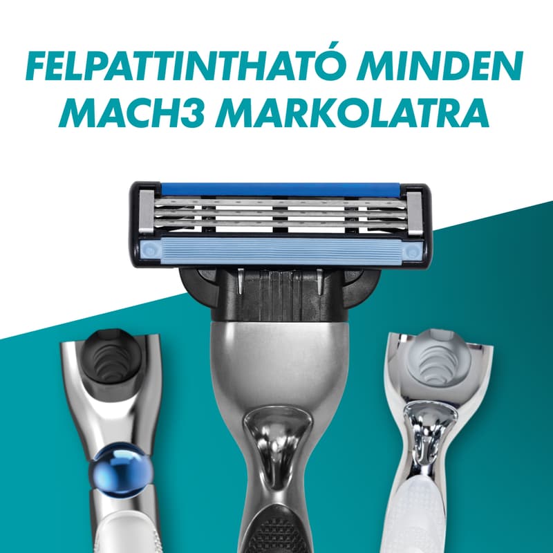 Gillette Mach3 Razor Refills for Men, 8 Razor Blade Refills