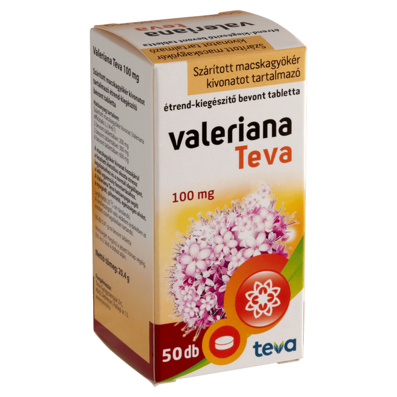 Valeriana TEVA 100mg bevont tabletta 50 db