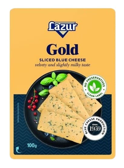  ​​Lazur Gold Bluemold Cheese, Sliced