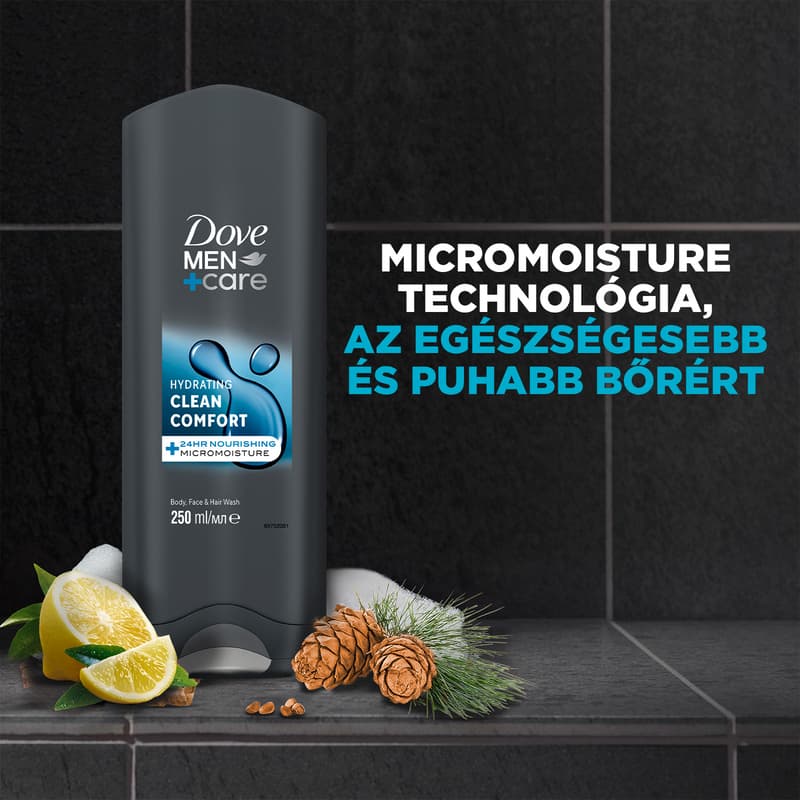Dove Men+Care Clean Comfort férfi tusfürdő, 250 ml
