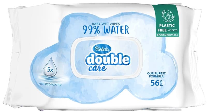 Violeta baby wet wipes - water care 99% water