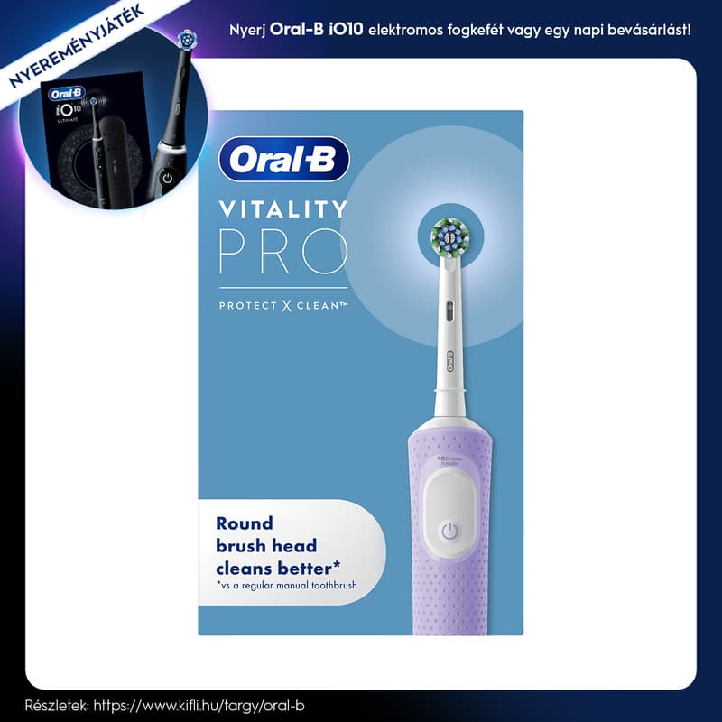 Oral-B Vitality Pro Elektromos Fogkefe, Lila