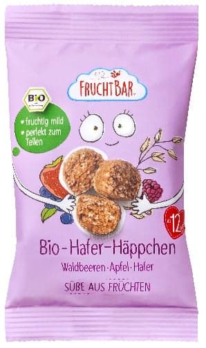 FruchtBar Pausenfreund - Organic Oats bites with apple and wildberries 40 g