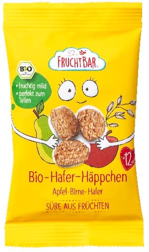 FruchtBar Pausenfreund - Organic Oats bites with apple and pears 40 g