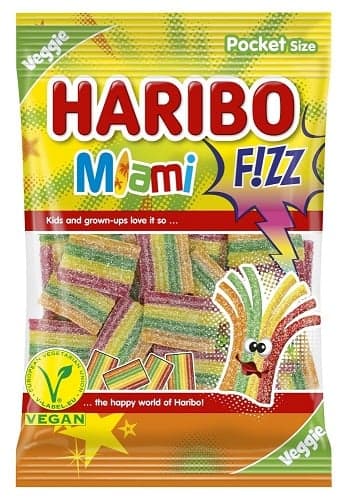 HARIBO Miami F!zz, 85g fruit flavoured gummies