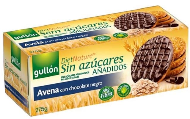 Gullon Avena étcsokoládé zabkeksz cukor hozzáadása nélkül