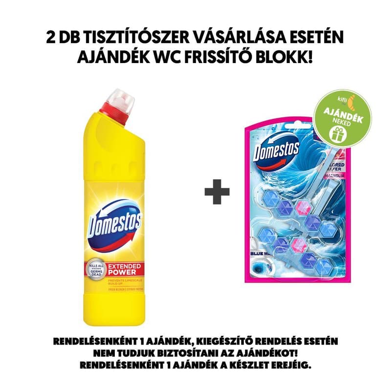 Domestos Extended Power Citrus Fresh fertőtlenítő hatású folyékony tisztítószer, 750 ml