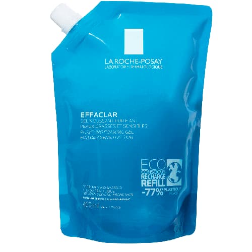 La Roche-Posay Effaclar Foaming Cleansing Gel for Oily, Sensitive Skin - Refill 400ml