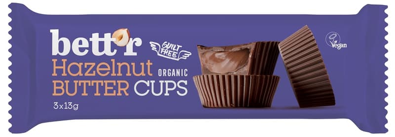 Bett'r Bio hazelnut butter cups