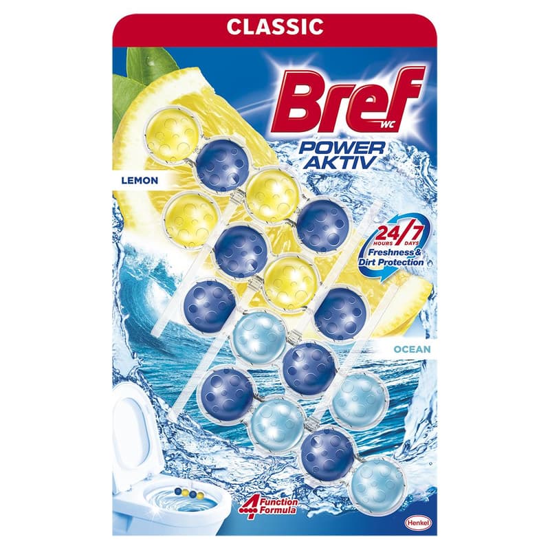 Bref Power Aktiv Ocean toilet freshener 4×50g