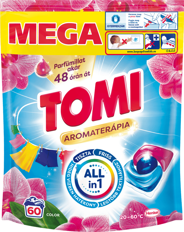 Tomi Power Caps Aromaterápia Orchidea & makadámia mosókapszula