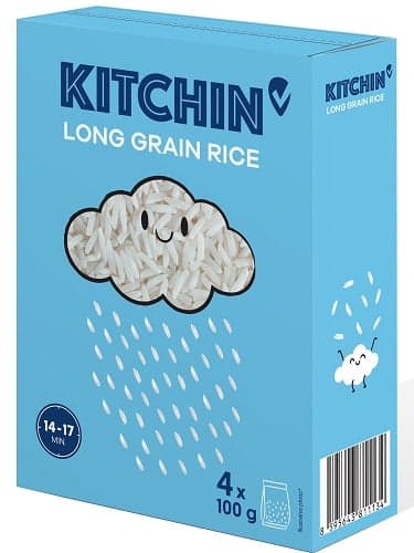 KITCHIN Rice Long Grain cooking bags 400g