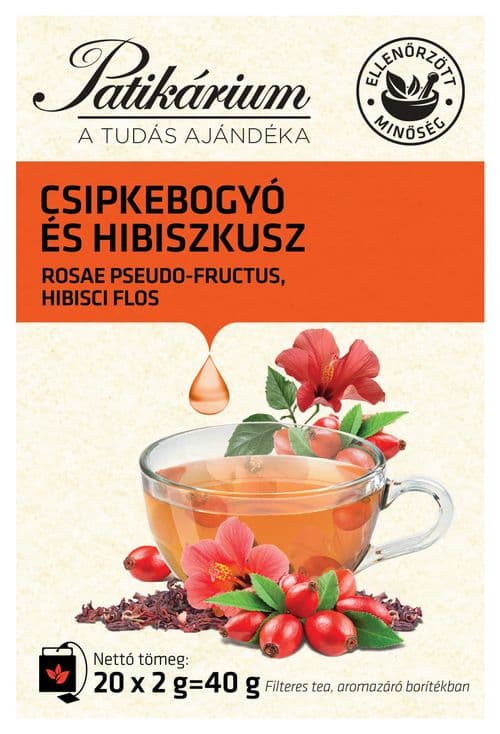 Patikárium Csipkebogyó és Hibiszkusz tea filteres 20 db