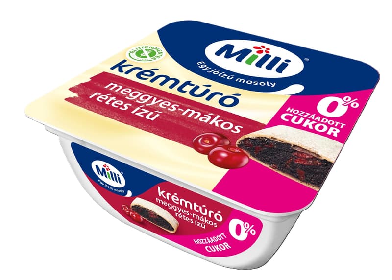 Milli Sour Cherry - Poppyseed Strudel Flavoured Curd Desset with 0% Added Sugars