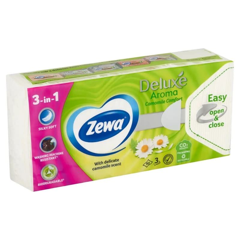 Zewa Deluxe Camomile Comfort illatosított papír zsebkendő 3 rétegű