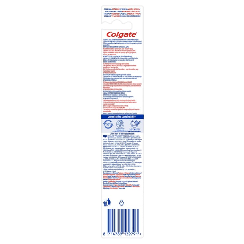 Colgate Fogkefe Twister Medium Duo