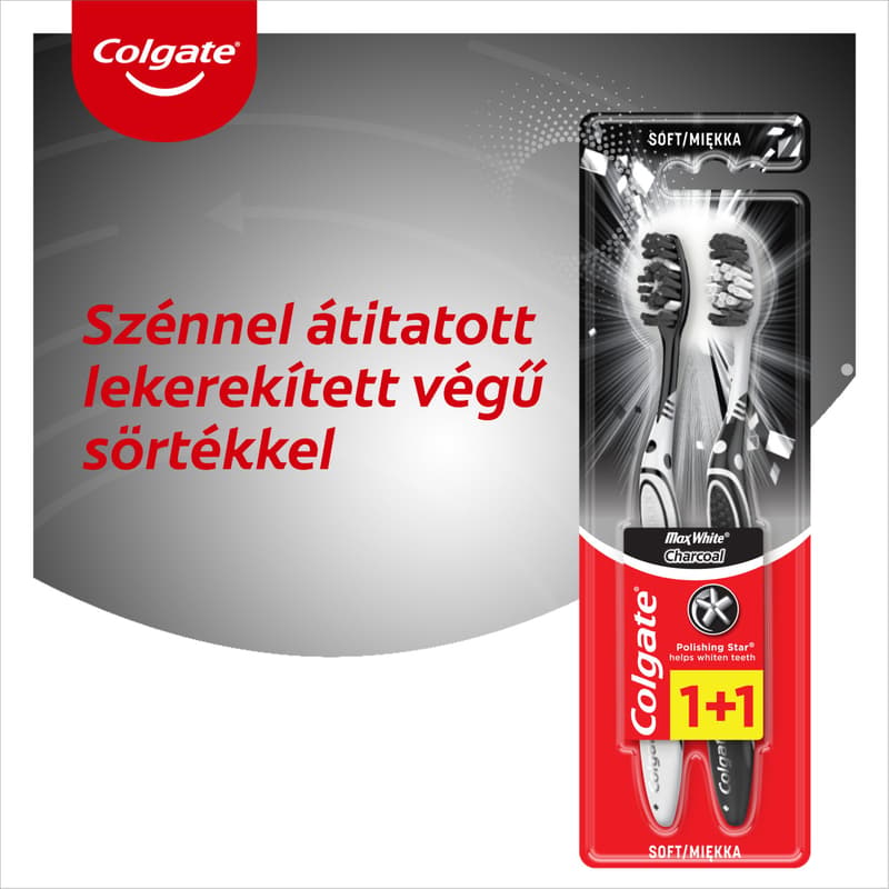 Colgate Fogkefe Max White Charcoal Duo