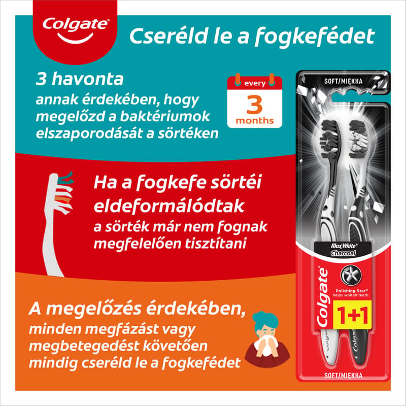 Colgate Fogkefe Max White Charcoal Duo