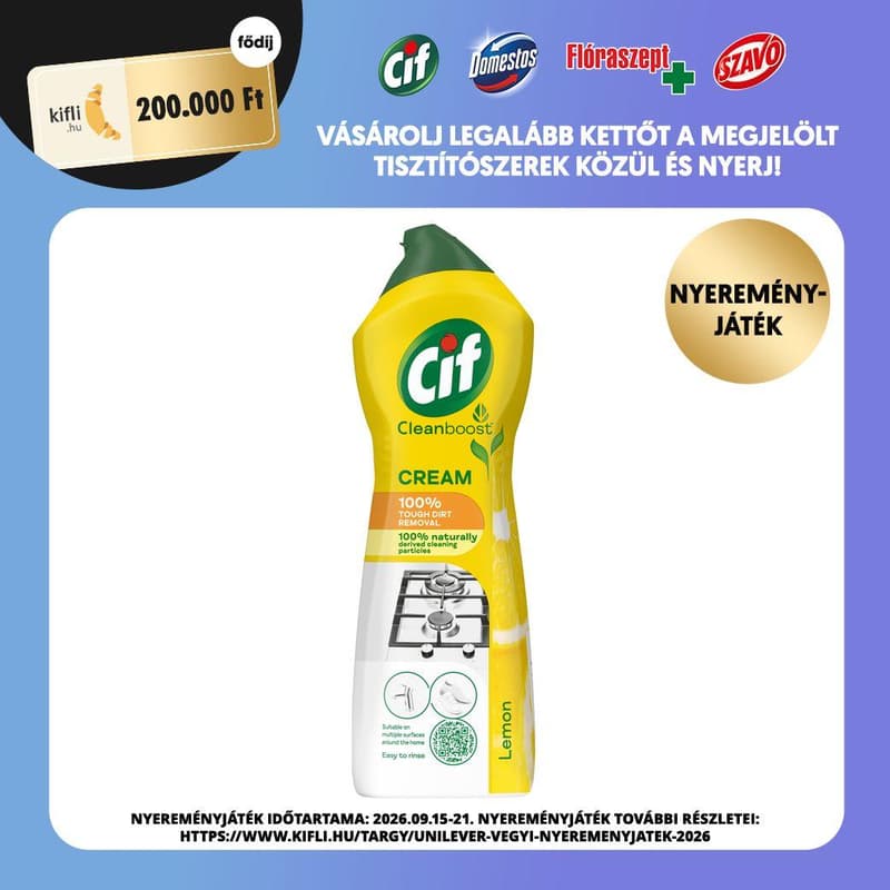 Cif Lemon Scrub Cream with Microcrystals