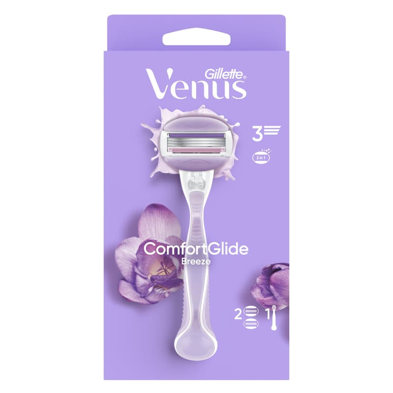 Gillette Venus ComfortGlide Breeze Női Borotva 2 db Borotvabetéttel
