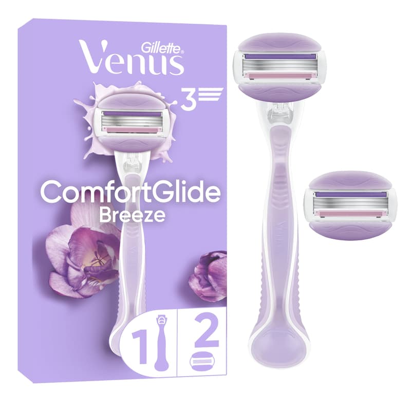 Gillette Venus ComfortGlide Breeze Női Borotva 2 db Borotvabetéttel