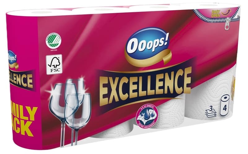 Ooops! Excellence 3 rétegű konyhai papírtörlő