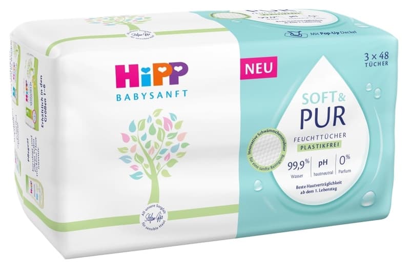 Babysanft Wet Wipes Soft & Pure 3x48