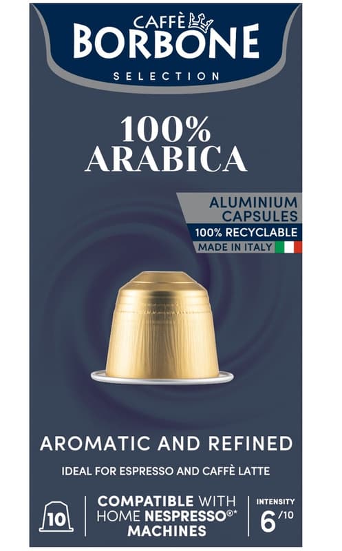 Caffe Borbone 100% ARABICA NESPRESSO COMPATIBLE ALLUMINIUM CAPSULES