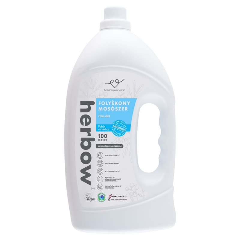 Herbow folyékony mosószer fehér ruhákhoz - Fairy white (SUN SOFT/Friss illat) 3000ml
