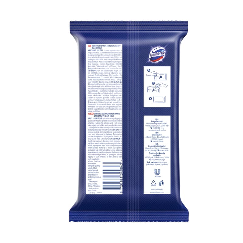 DOMESTOS hygienic wipes, Ocean