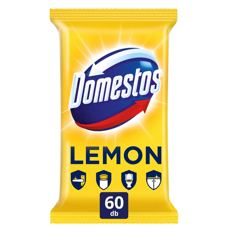 DOMESTOS hygienic wipes, Lemon, disinfectant
