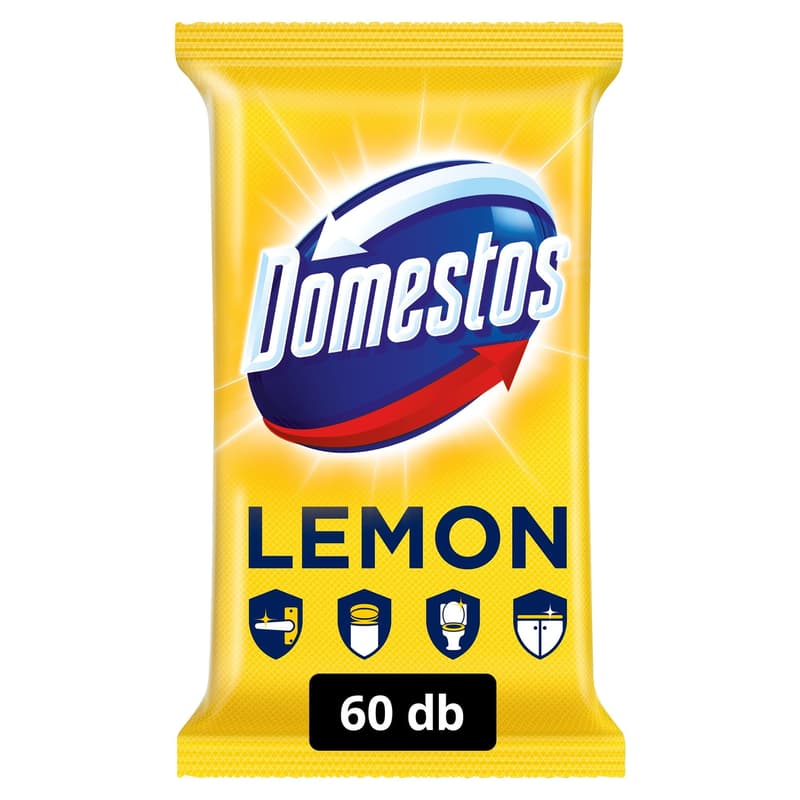 DOMESTOS hygienic wipes, Lemon, disinfectant