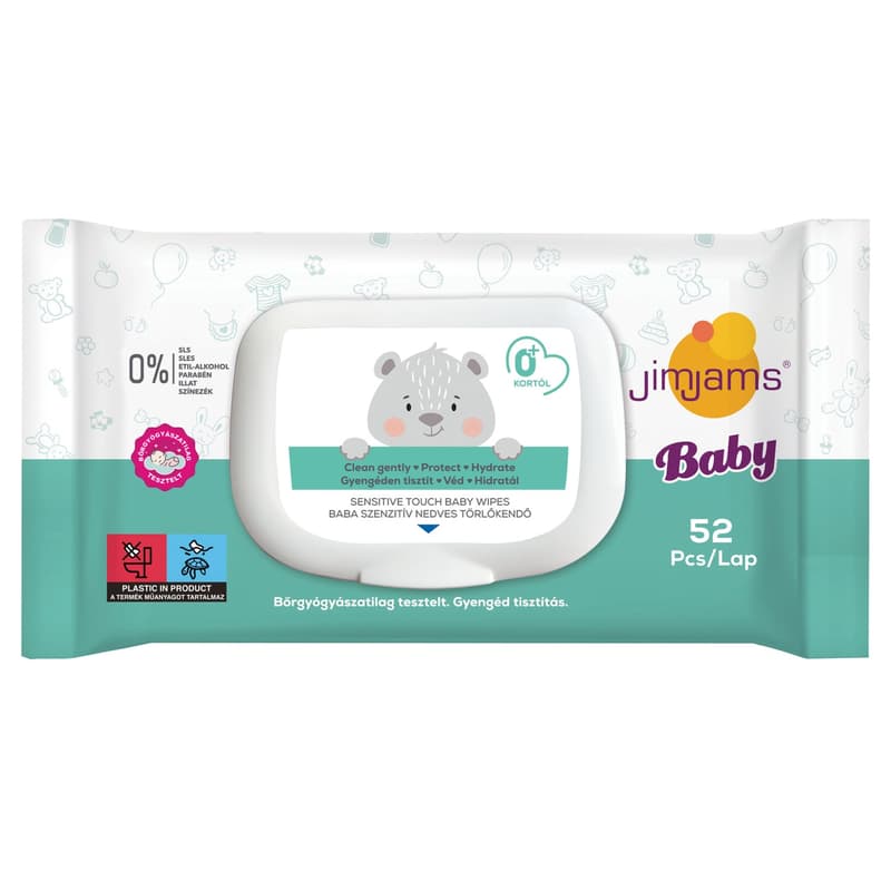 JimJams Baby Sensitive touch baby wipes 52pcs