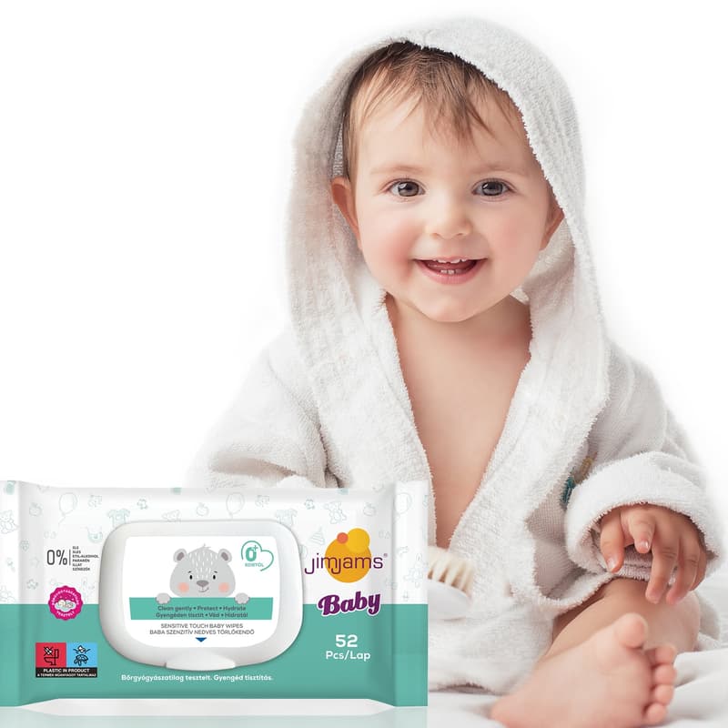 JimJams Baby Sensitive touch baby wipes 52pcs