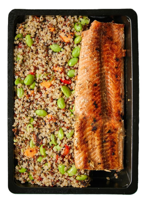 Freshpress Grillezett lazac, zöldséges quinoa