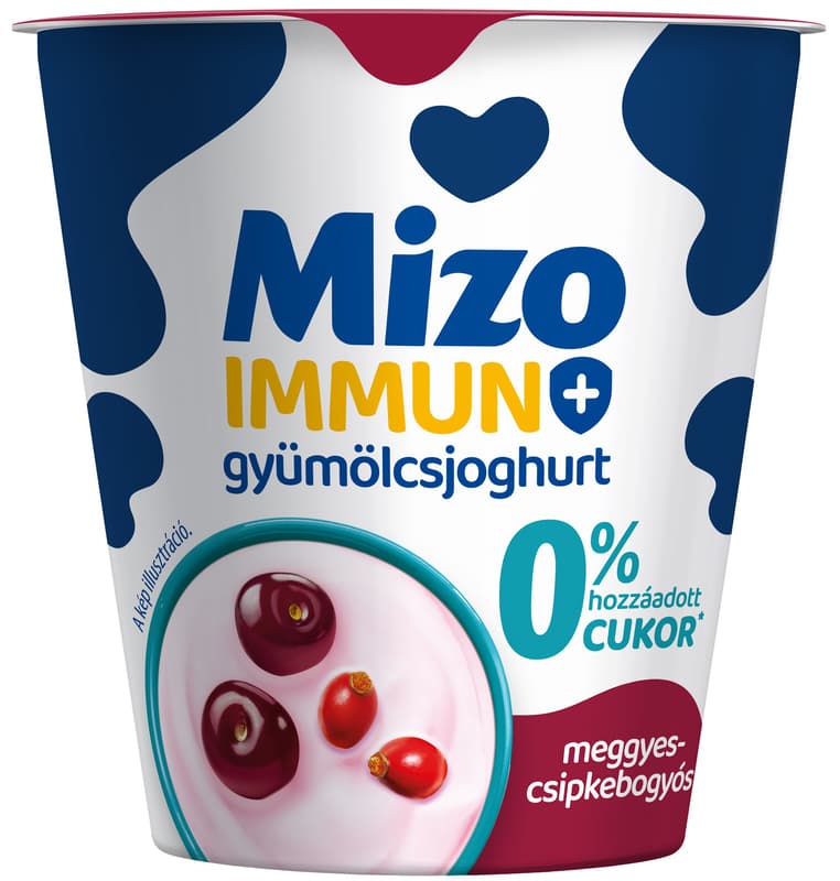 Mizo Immun+ Sour Cherry Rosehip Fruit Yogurt with No Added Sugars