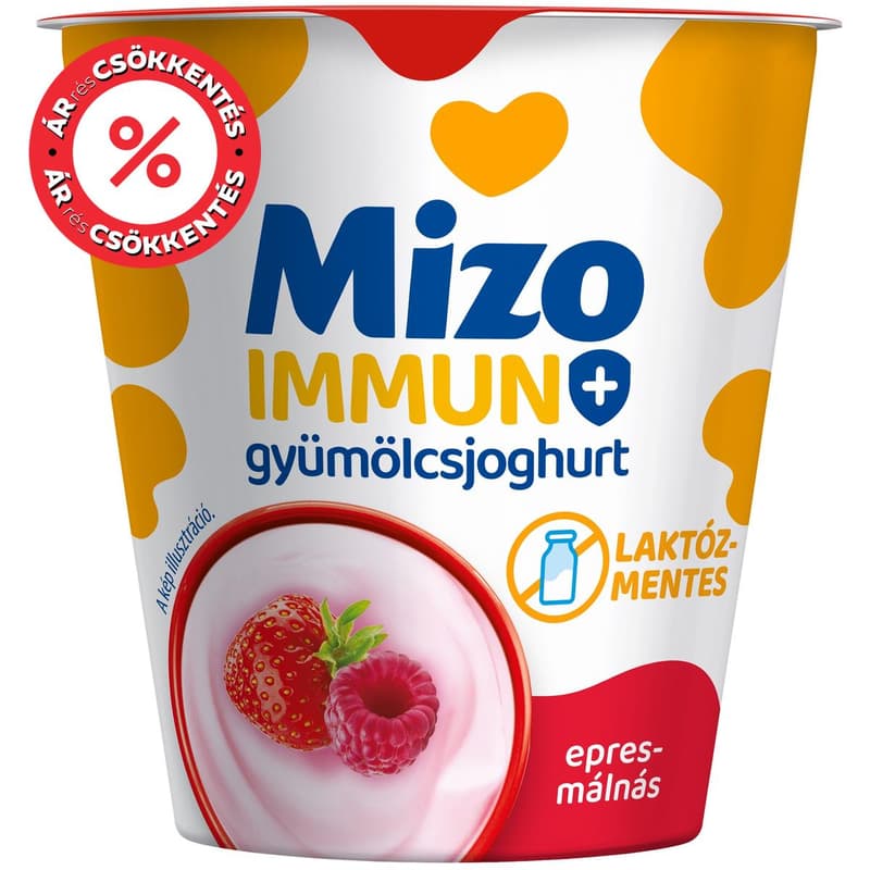 Mizo Immun+ Lastose free Strawberry Raspberry Fruit Yogurt