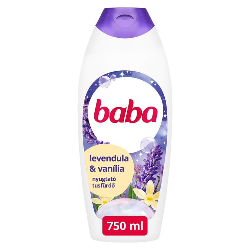 Baba Lavender and Vanilla Scented Soothing Shower Gel, 750 ml