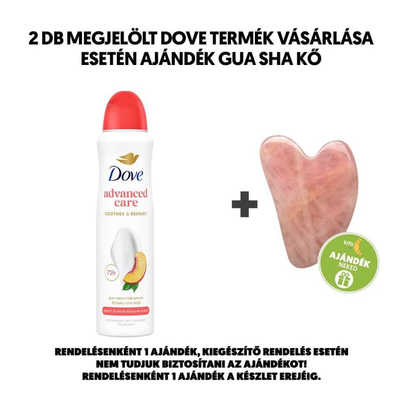 Dove Advanced Care Go Fresh Barack és Fehérvirág illatú női izzadásgátló dezodor, 150 ml