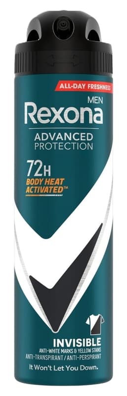 Rexona Men Advanced Protection Invisible Black&White férfi izzadásgátló dezodor, 150 ml