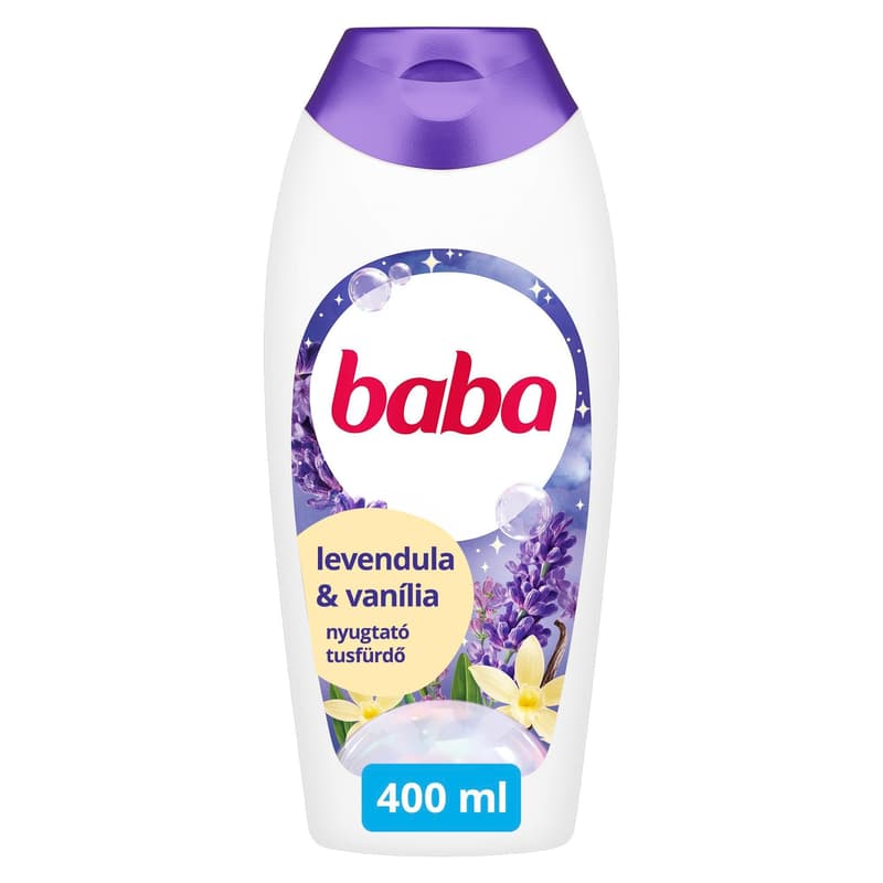 Baba Calming Shower Gel with Lavender and Vanilla Scent, 400 ml