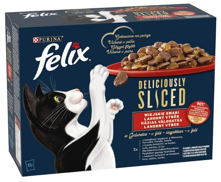 FELIX DELICIOUSLY SLICED Home Selection in Jelly 12x80g