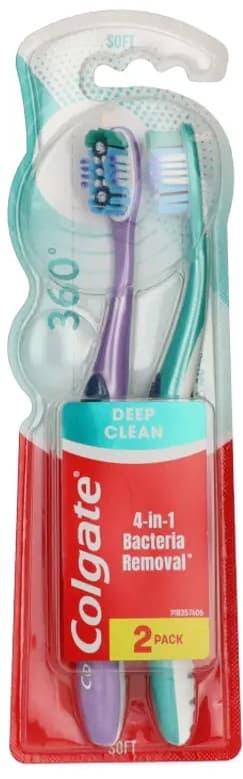 Colgate 360 Deep Clean Soft lágy fogkefe duo pack