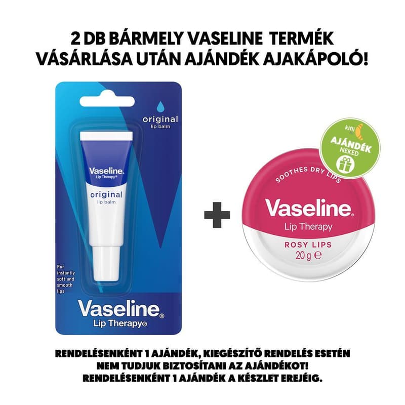 Vaseline Original ápoló ajakbalzsam, 10 g