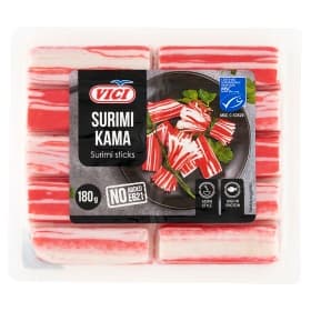 MSC - VAC chilled surimi sticks, red, SURIMI KAMA VICI 12x180 g
