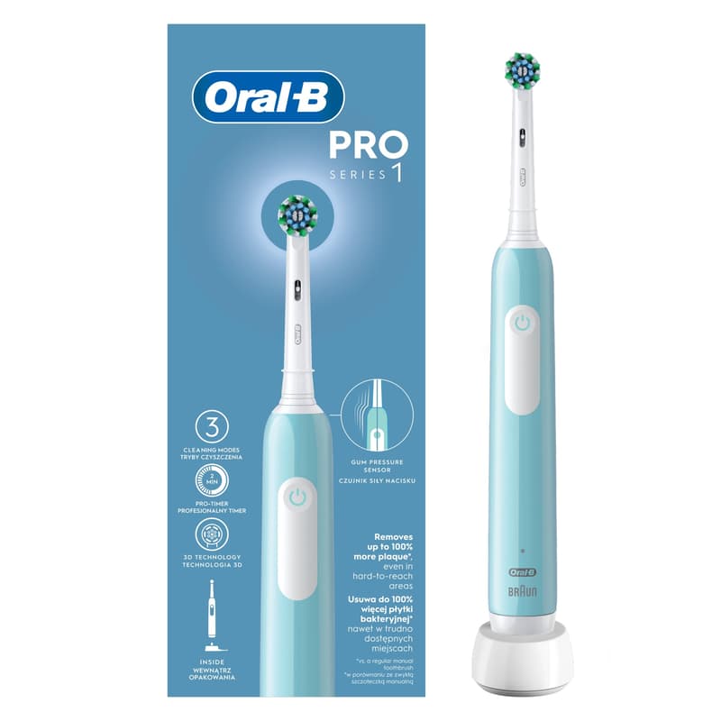 Oral-B Pro1 Elektromos Fogkefe, Kék, 1 db