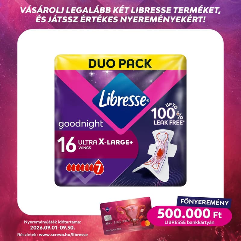 Libresse Ultra+ X-Large Goodnight sanitary napkins with wings