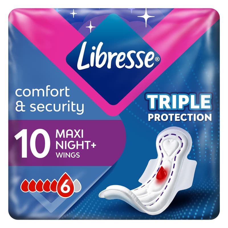 Libresse Maxi Goodnight+ Comfort & Security sanitary napkins