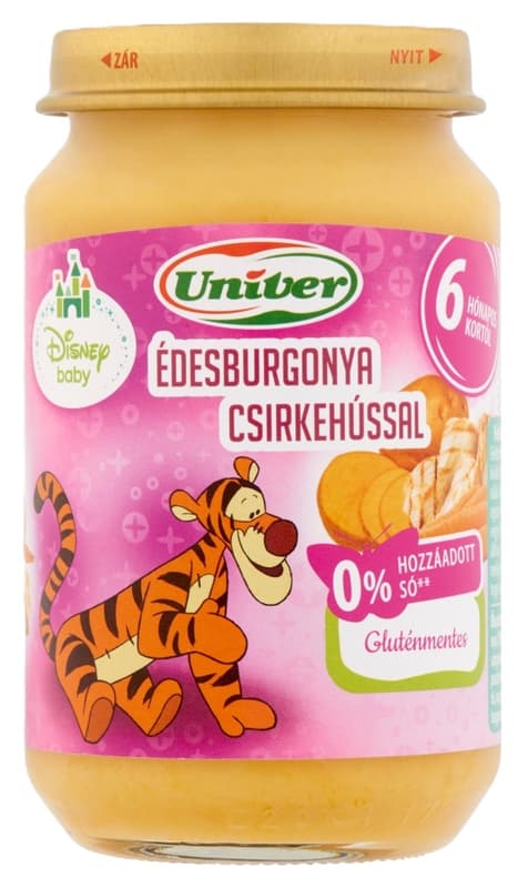 Univer Disney Édesburgonya Csirkehússal bébiétel 6 hónapos kortól
