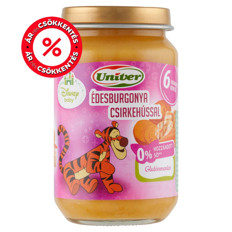 Univer Disney Édesburgonya Csirkehússal bébiétel 6 hónapos kortól